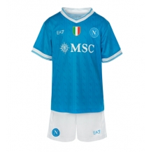 SSC Napoli Thuis tenue Kids 2025-26 Korte Mouwen (+ broek)