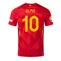 Spanje Dani Olmo #10 Thuis tenue EK 2024 Korte Mouwen