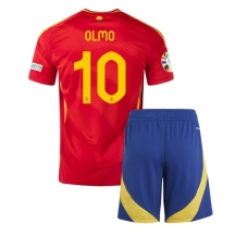 Spanje Dani Olmo #10 Thuis tenue Kids EK 2024 Korte Mouwen (+ broek)