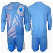 Spanje Keeper Thuis tenue Kids EK 2024 Lange Mouwen (+ broek)