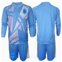 Spanje Keeper Thuis tenue Kids EK 2024 Lange Mouwen (+ broek)