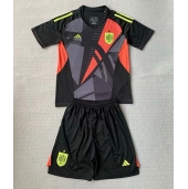 Spanje Keeper Uit tenue Kids EK 2024 Korte Mouwen (+ broek)