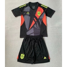 Spanje Keeper Uit tenue Kids EK 2024 Korte Mouwen (+ broek)