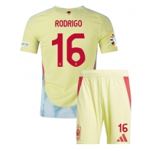 Spanje Rodri Hernandez #16 Uit tenue Kids EK 2024 Korte Mouwen (+ broek)
