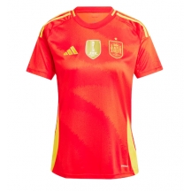 Spanje Thuis tenue Dames EK 2024 Korte Mouwen