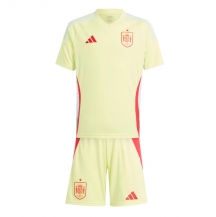 Spanje Uit tenue Kids EK 2024 Korte Mouwen (+ broek)