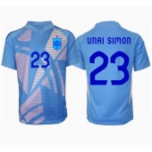 Spanje Unai Simon #23 Keeper Thuis tenue EK 2024 Korte Mouwen
