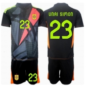 Spanje Unai Simon #23 Keeper Uit tenue Kids EK 2024 Korte Mouwen (+ broek)