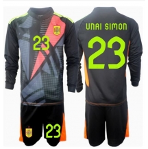 Spanje Unai Simon #23 Keeper Uit tenue Kids EK 2024 Lange Mouwen (+ broek)