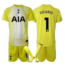 Tottenham Hotspur Guglielmo Vicario #1 Keeper Derde tenue Kids 2025-26 Korte Mouwen (+ broek)