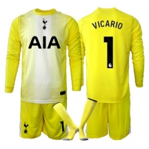 Tottenham Hotspur Guglielmo Vicario #1 Keeper Derde tenue Kids 2025-26 Lange Mouwen (+ broek)