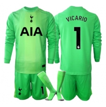 Tottenham Hotspur Guglielmo Vicario #1 Keeper Thuis tenue Kids 2025-26 Lange Mouwen (+ broek)