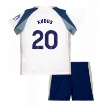 Tottenham Hotspur Mohammed Kudus #20 Thuis tenue Kids 2025-26 Korte Mouwen (+ broek)