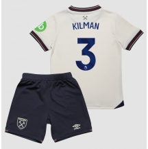 West Ham United Max Kilman #3 Uit tenue Kids 2025-26 Korte Mouwen (+ broek)