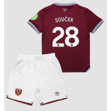 West Ham United Tomas Soucek #28 Thuis tenue Kids 2025-26 Korte Mouwen (+ broek)