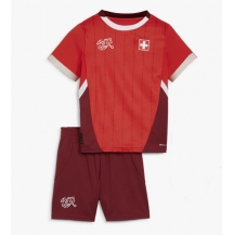 Zwitserland Thuis tenue Kids EK 2024 Korte Mouwen (+ broek)